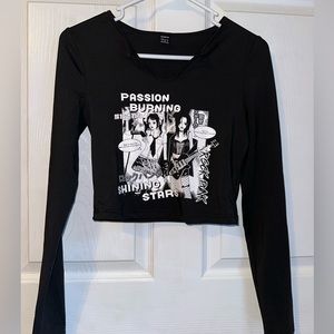 Shein long sleeve graphic shirt
